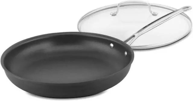 Main image of Cuisinart 12-Inch Skillet, Nonstick-Hard-Anodized with Glass Cover, 622-30GP1