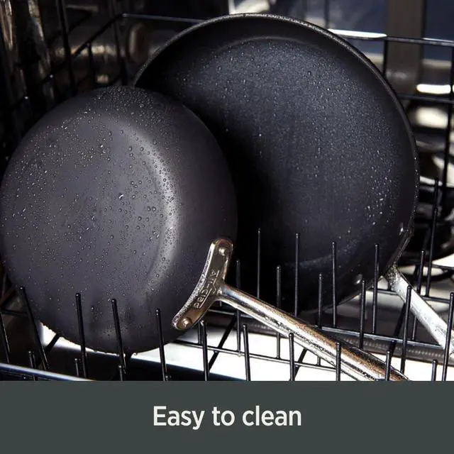 Alt view image 7 of 7 - All-Clad Essentials Hard Anodized Nonstick Fry Pan Set 2 Piece, 8, 10,5 Inch Oven Broiler Safe 500F, Lid Safe 350F Pots and Pans, Cookware Black