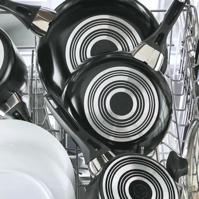 Alt view image 2 of 7 - Farberware Dishwasher Safe Nonstick Jumbo Cooker/Saute Pan with Helper Handle - 6 Quart, Black