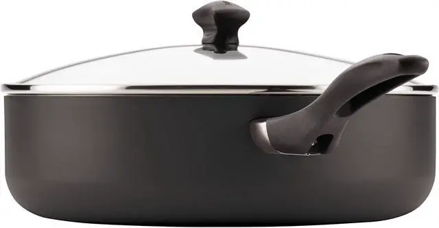 Alt view image 5 of 7 - Farberware Dishwasher Safe Nonstick Jumbo Cooker/Saute Pan with Helper Handle - 6 Quart, Black