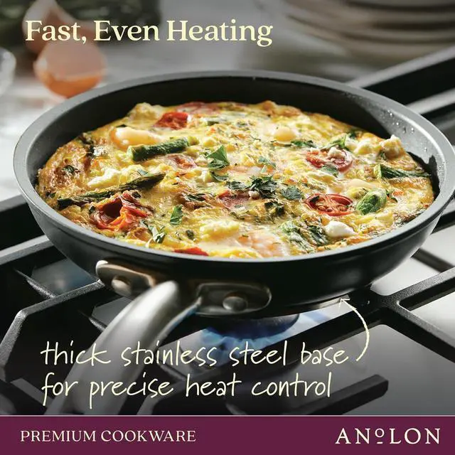Alt view image 2 of 5 - Anolon Accolade Forged Hard Anodized Nonstick Frying Pan/Skillet, 8 Inch, Moonstone Gray