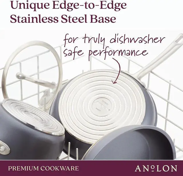 Alt view image 4 of 5 - Anolon Accolade Forged Hard Anodized Nonstick Frying Pan/Skillet, 8 Inch, Moonstone Gray