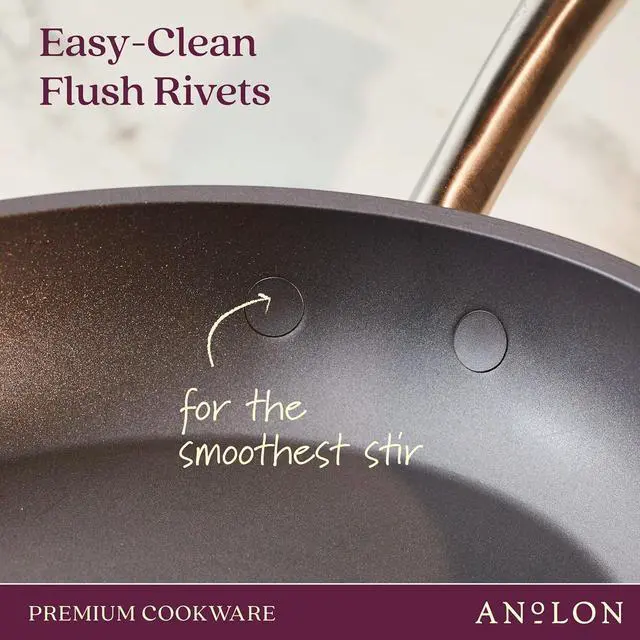 Alt view image 3 of 5 - Anolon Accolade Forged Hard Anodized Nonstick Frying Pan/Skillet, 8 Inch, Moonstone Gray