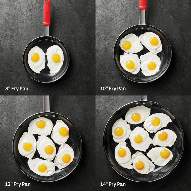 Alt view image 4 of 7 - Tramontina Professional 14-Inch Ceramic Non Stick Extra Large Frying Pan, Heavy-Gauge Aluminum Skillet with PFAS/PFOA-Free Nonstick Coating, Dishwasher and Oven Safe, Black