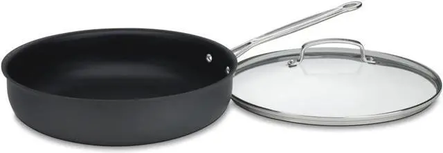 Alt view image 2 of 7 - Cuisinart 12-Inch Deep Fry Pan w/Cover, Chef's Classic Nonstick Hard Anodized Collection, 622-30DFP1