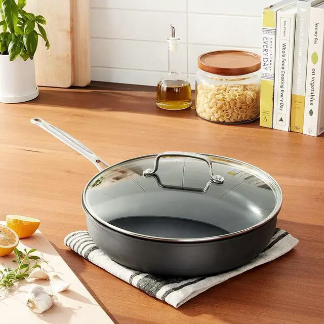 Alt view image 6 of 7 - Cuisinart 12-Inch Deep Fry Pan w/Cover, Chef's Classic Nonstick Hard Anodized Collection, 622-30DFP1