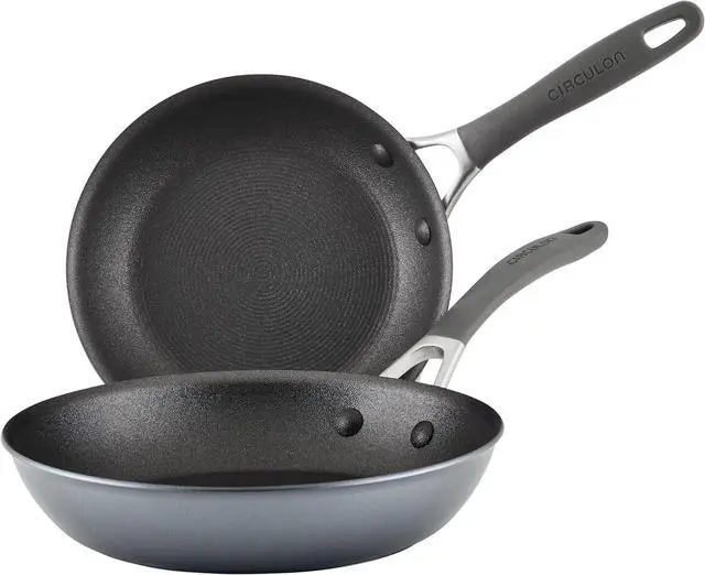 Main image of Circulon A1 Series with ScratchDefense Technology Nonstick Induction Frying Pans/Skillet Set, 8.5 Inch and 10 Inch - Graphite, Skillet Set (8.5" & 10")
