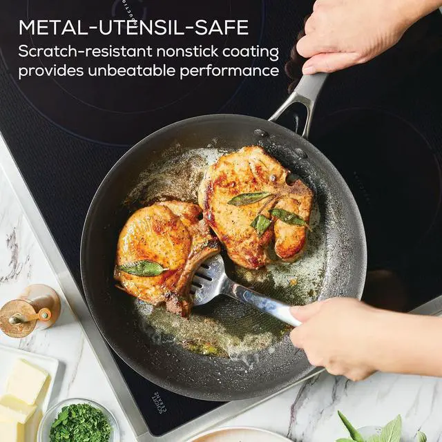 Alt view image 3 of 7 - Circulon A1 Series with ScratchDefense Technology Nonstick Induction Frying Pans/Skillet Set, 8.5 Inch and 10 Inch - Graphite, Skillet Set (8.5" & 10")