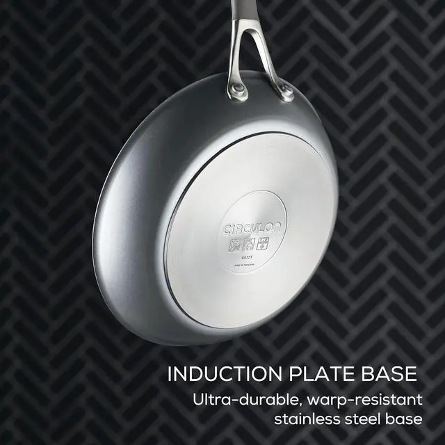Alt view image 4 of 7 - Circulon A1 Series with ScratchDefense Technology Nonstick Induction Frying Pans/Skillet Set, 8.5 Inch and 10 Inch - Graphite, Skillet Set (8.5" & 10")