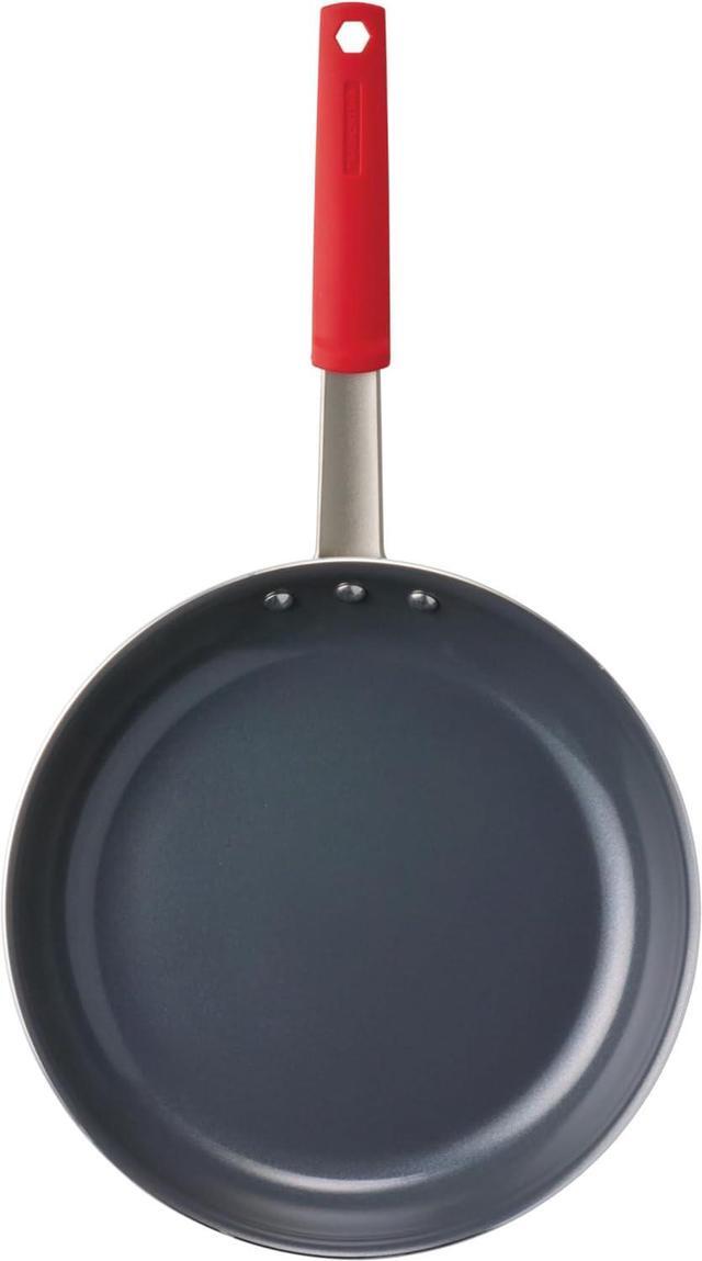 Alt view image 2 of 7 - Tramontina Professional 12-Inch Ceramic Non Stick Large Frying Pan, Heavy-Gauge Aluminum Skillet with PFAS/PFOA-Free Nonstick Coating, Dishwasher and Oven Safe, Gray