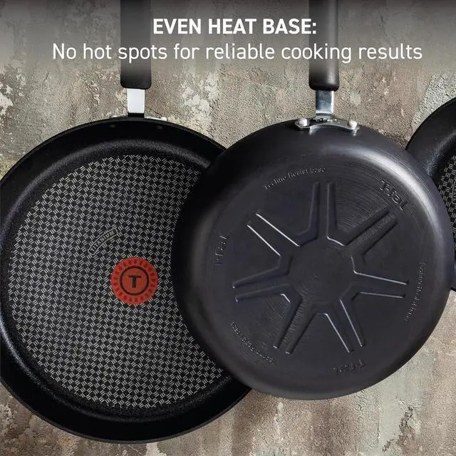 Alt view image 5 of 6 - T-fal Ultimate Hard Anodized Nonstick Wok 14 Inch, Oven Broiler Safe 350F, Non Stick Stir-Fry Pan, Cookware, Pots and Pans, Kitchen, Versatile Deep Frying, Sauté, Braise, Stew, Dishwasher Safe, Black
