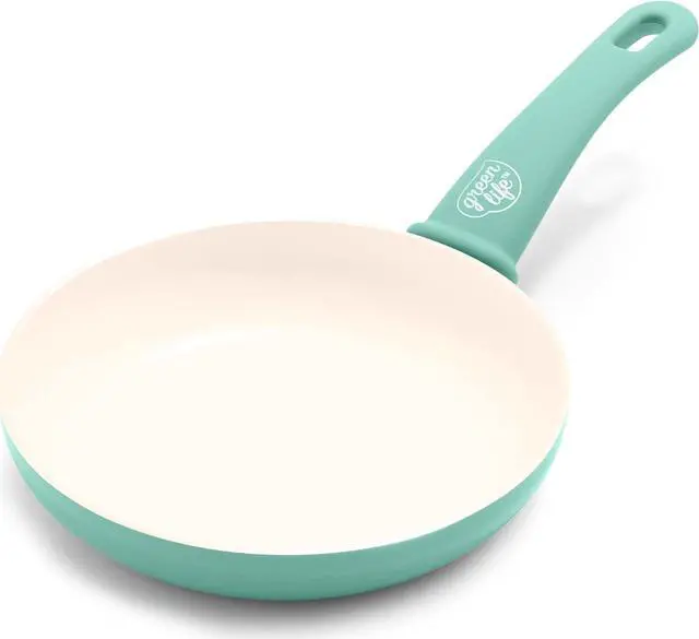 Main image of GreenLife Soft Grip Healthy Ceramic Nonstick, 8" Frying Pan Skillet, PFAS-Free, Dishwasher Safe, Turquoise