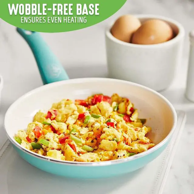 Alt view image 5 of 7 - GreenLife Soft Grip Healthy Ceramic Nonstick, 8" Frying Pan Skillet, PFAS-Free, Dishwasher Safe, Turquoise