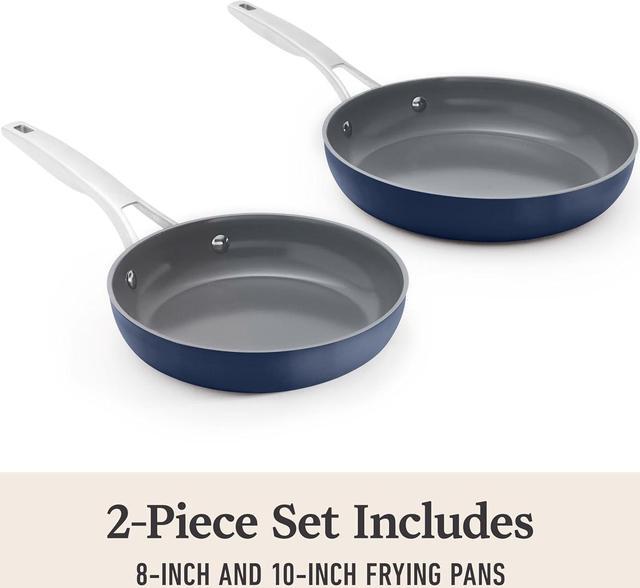 Alt view image 6 of 6 - Calphalon® Premier Ceramic Nonstick 8" and 10" Frying Pan Set, Midnight Blue
