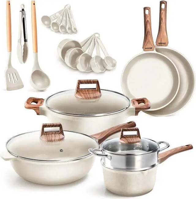 Main image of Bakken-Swiss 14-Piece Kitchen Cookware Set  Granite Non-Stick  Eco-Friendly  for All Stoves & Oven-Safe