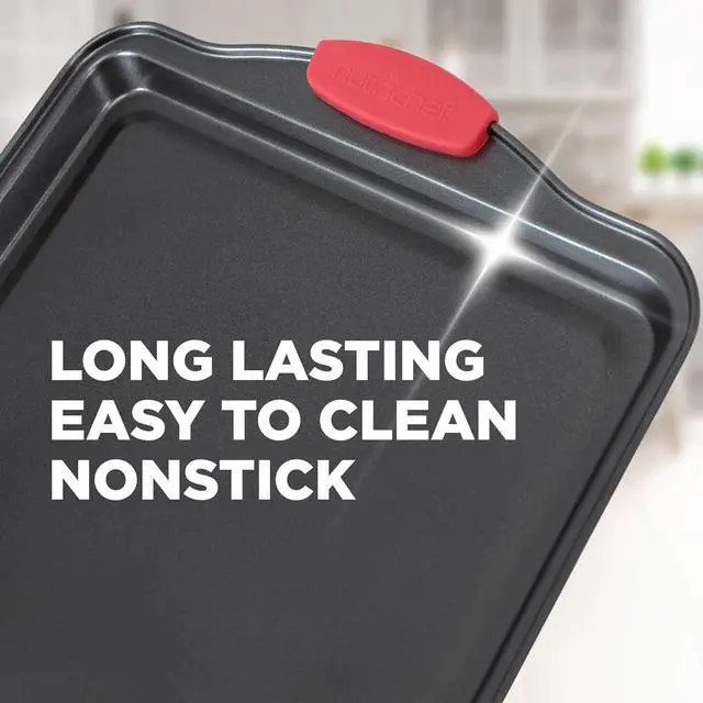 Alt view image 4 of 7 - NutriChef 21-Piece Nonstick Cookware Set - Includes Saucepans, Skillets, Round & Square Baking Pans, Loaf & Muffin Pans, Pizza Crisper, Cookie Sheet, & Silicone Utensils - Complete Kitchen Set