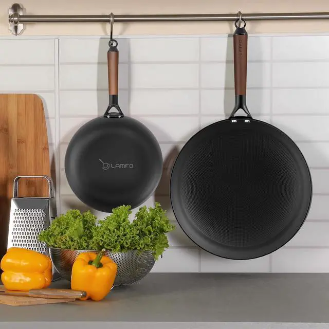 Alt view image 7 of 7 - Cast Iron Skillet, 8 Inch Non Stick Frying Pans with Removable Handle Skillet, Egg Pan Nonstick Cooking Pan, Oven Safe Dishwasher Safe