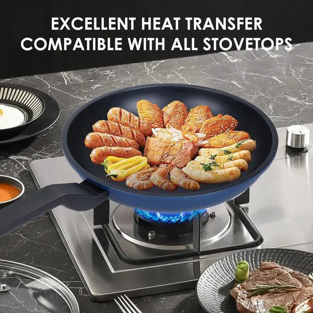 Alt view image 4 of 7 - Nonstick Frying Pan Skillet,8 Inch Frying Pan Skillet,Egg pans,Omelette Pan,PFOA Free,Kitchen Pots Induction Pot