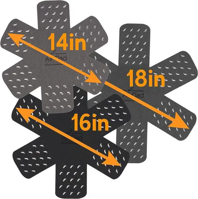 Alt view image 2 of 5 - All-Clad Premium Cookware Protectors: Pot and Pan Protectors for Kitchen Organization - Perfect for Cast Iron, Steel, or Glass, (3-Piece), Black/Grey