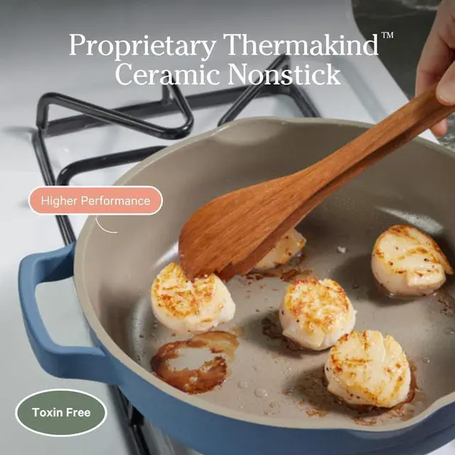 Alt view image 5 of 6 - Our Place Always Pan 2.0-10.5-Inch Nonstick, Toxin-Free Ceramic Cookware | Versatile Frying Pan, Skillet, Saute Pan | Stainless Steel Handle | Oven Safe | Lightweight Aluminum Body | Steam
