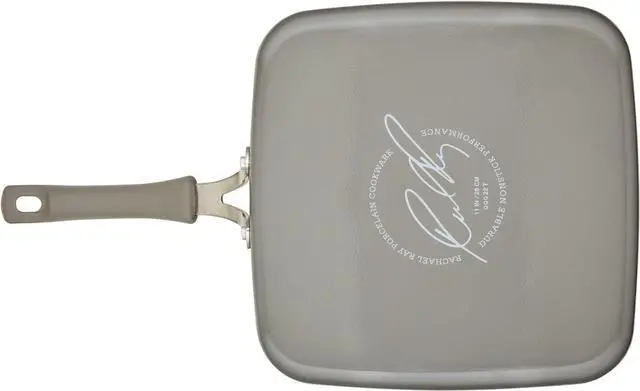 Alt view image 4 of 7 - Rachael Ray Cook + Create Nonstick Stovetop Griddle/Grill Pan, Square, 11 Inch, Gray