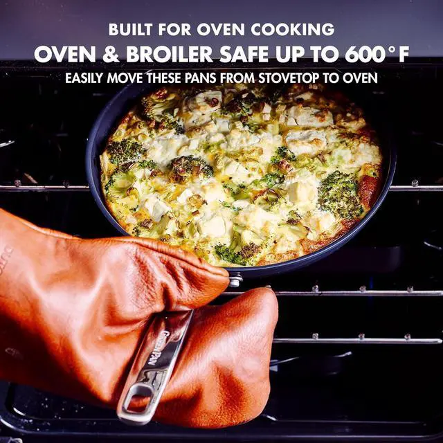 Alt view image 5 of 7 - GreenPan Chatham Black Prime Midnight Hard Anodized Healthy Ceramic Nonstick, 12" Frying Pan Skillet with Lid, PFAS-Free, Dishwasher Safe, Oven Safe, Black