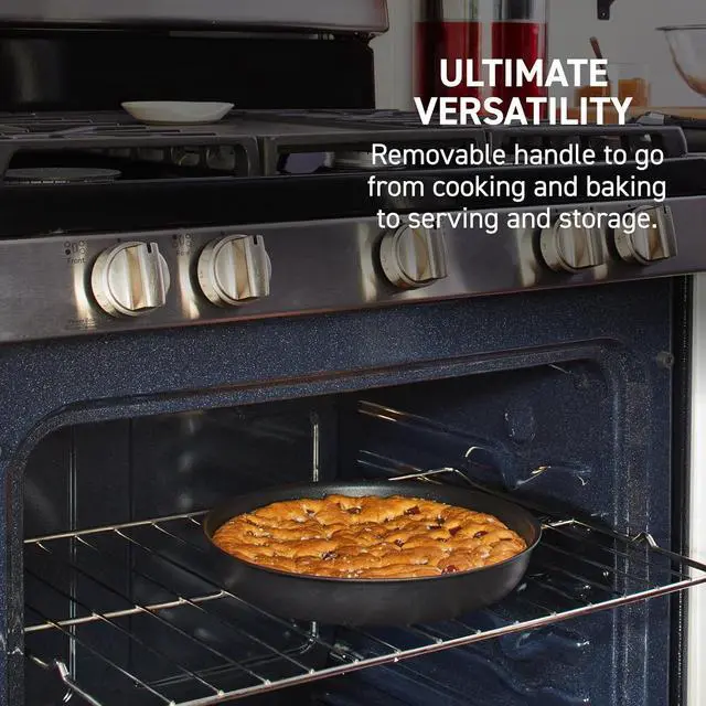 Alt view image 6 of 7 - T-fal Ingenio Expertise Non Stick Fry Pan Set 3 Piece, Induction, Oven Broiler Safe 500F, Cookware, Pots and Pans Set with Removable/ Detachable Handle, RV, Camping, Dishwasher Safe, Stackable, Black