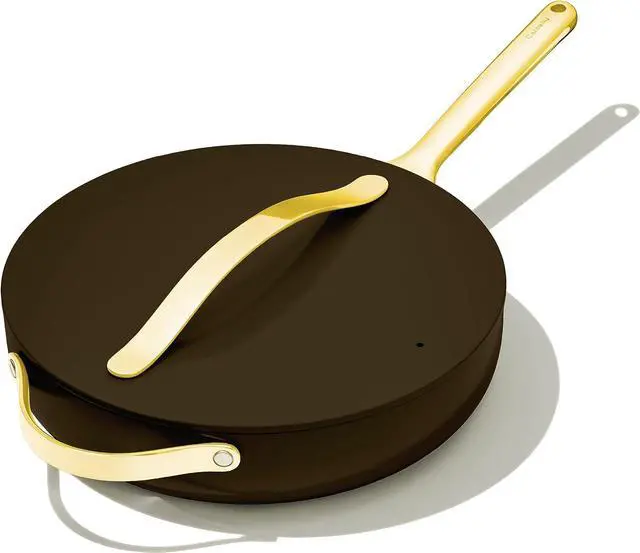 Main image of Caraway Nonstick Ceramic Sauté Pan with Lid (4.5 qt, 11.8") - Non Toxic, PTFE & PFOA Free - Oven Safe & Compatible with All Stovetops (Gas, Electric & Induction) - Black