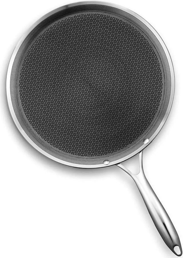 Alt view image 2 of 6 - HexClad Hybrid Nonstick 12-Inch Griddle Pan, Stay-Cool Handle, Dishwasher-Friendly, Oven-Safe Up to 900°F, Induction Ready, Compatible with All Cooktops
