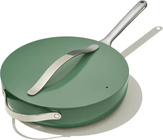 Main image of Caraway Nonstick Ceramic Sauté Pan with Lid (4.5 qt, 11.8") - Non Toxic, PTFE & PFOA Free - Oven Safe & Compatible with All Stovetops (Gas, Electric & Induction) - Sage