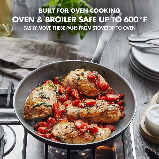 Alt view image 7 of 7 - GreenPan Chatham Hard Anodized Healthy Ceramic Nonstick, 10" and 12" Frying Pan Skillet Set, PFAS-Free, Dishwasher Safe, Oven Safe, Gray