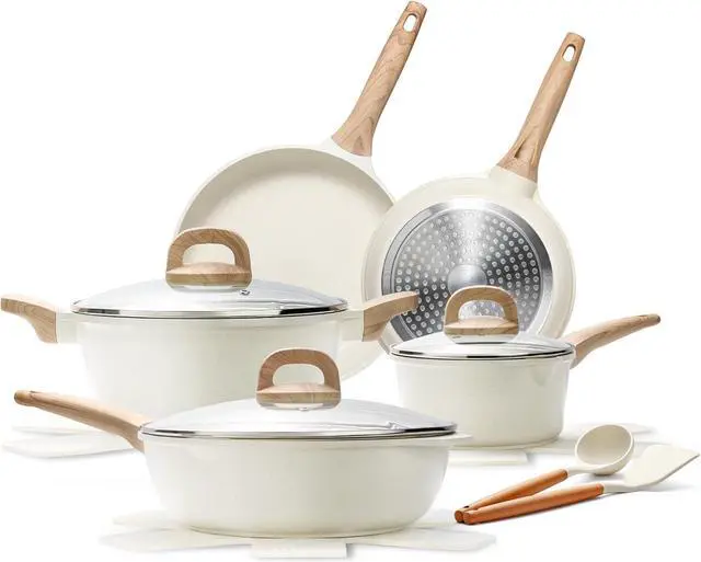Main image of 14 Pcs Pots and Pans Set, Nonstick Cookware Sets, Granite Induction Cookware Non Stick Cooking Set with Frying Pans, Saucepans, Saute Pan, Extra Large Casserole, PFAS PTFE PFOA PFOS Free