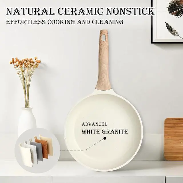 Alt view image 5 of 6 - 14 Pcs Pots and Pans Set, Nonstick Cookware Sets, Granite Induction Cookware Non Stick Cooking Set with Frying Pans, Saucepans, Saute Pan, Extra Large Casserole, PFAS PTFE PFOA PFOS Free