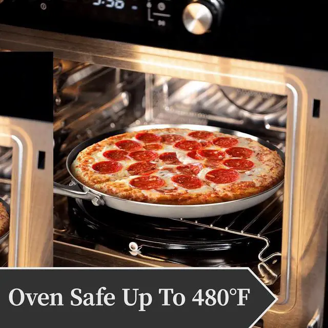 Alt view image 5 of 7 - Stainless Steel Crepe Pan - 10 Inch Nonstick Crepe Pan, Stainless Steel Honeycomb Coating Pancake Pan, Non Stick Flat Skillet Tawa Dosa Tortilla Griddle Pan, Induction Compatible, PFOA Free