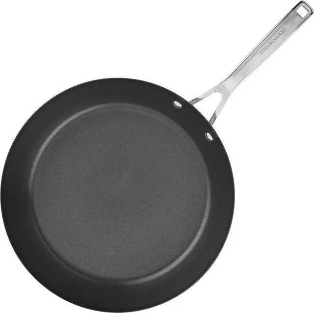 Alt view image 7 of 7 - KitchenAid 3-Ply Base Brushed Stainless Steel Nonstick Fry Pan/Skillet, 12 Inch