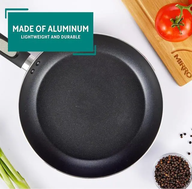 Alt view image 3 of 7 - Mirro A79705 Get A Grip Aluminum Nonstick Fry Pan Cookware, 10-Inch, Black -
