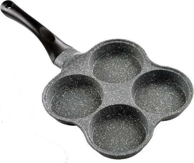 Main image of Buecmue Rustless Egg Frying Pan | 4-Cup Nonstick Easy Clean Egg Cooker Omelet Pan For Breakfast Swedish Pancake, Plett, Crepe Pan Gas Stove and Other Stoves Cookware