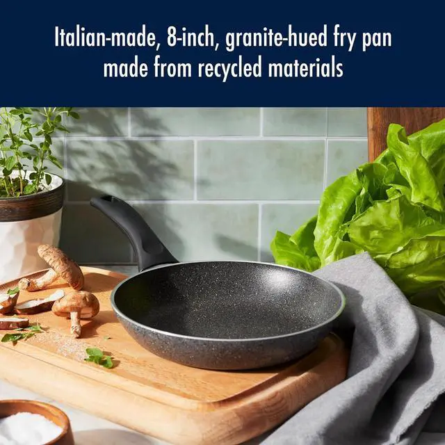 Alt view image 2 of 6 - Henckels Everlift 8-inch Granitium Nonstick Frying Pan, Made in Italy, durable 3-layer granite-hued nonstick coating from recycled materials, Oven safe to 400°F, Dishwasher safe