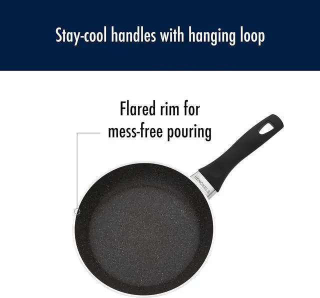 Alt view image 5 of 6 - Henckels Everlift 8-inch Granitium Nonstick Frying Pan, Made in Italy, durable 3-layer granite-hued nonstick coating from recycled materials, Oven safe to 400°F, Dishwasher safe