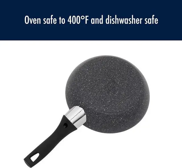 Alt view image 6 of 6 - Henckels Everlift 8-inch Granitium Nonstick Frying Pan, Made in Italy, durable 3-layer granite-hued nonstick coating from recycled materials, Oven safe to 400°F, Dishwasher safe