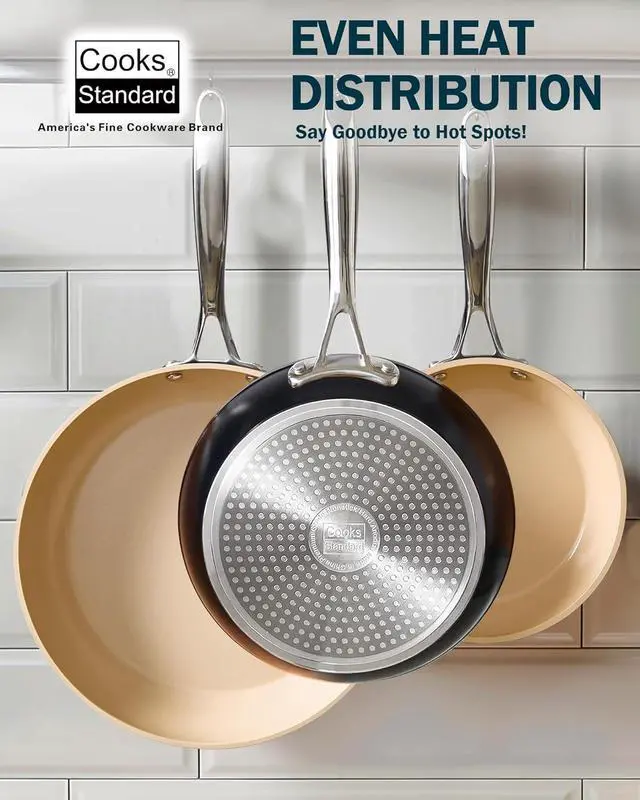 Alt view image 7 of 7 - Cooks Standard 11-Inch, Black Nonstick Hard Anodized Fry Saute Omelet Pan