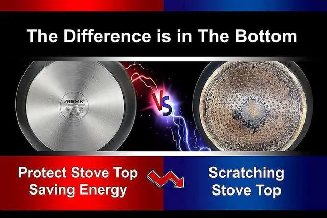 Alt view image 7 of 7 - MsMk Non Stick Frying Pans, 10 Inch and 12 Inch Nonstick Frying Pan Set PFOA Free Non-Toxic, Skillet Set for Induction, Ceramic and Gas Cooktops