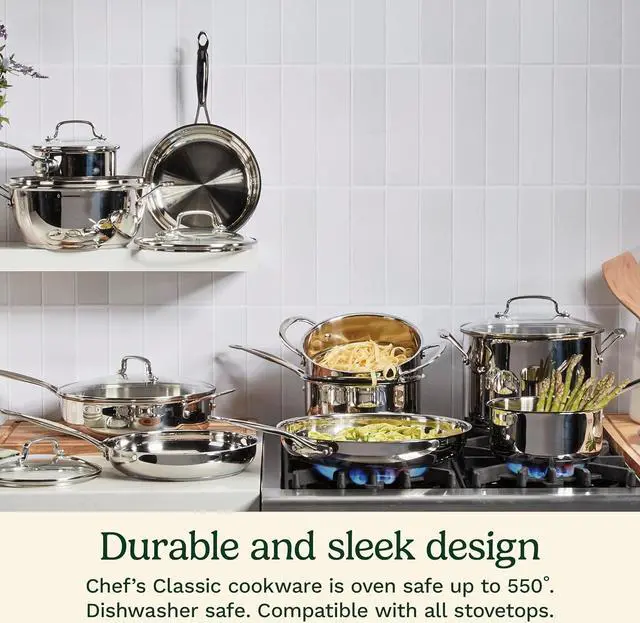 Alt view image 2 of 3 - Cuisinart 1 Quart Saucepan w/Cover, Chef's Classic Stainless Steel Cookware Collection, 719-14