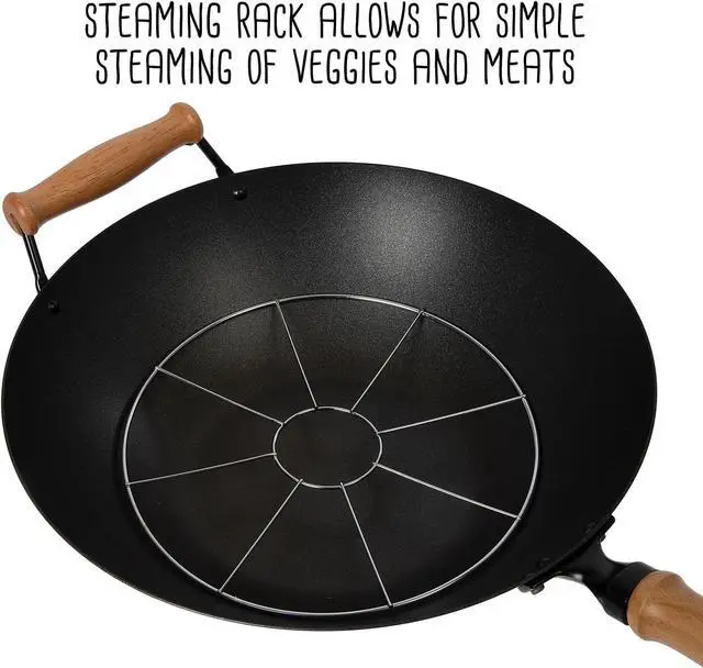 Alt view image 6 of 7 - Joyce Chen 22-9938, Pro Chef 14 Inch 10 Piece Excalibur Non-Stick Wok Set