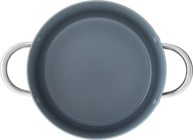 Alt view image 3 of 5 - GreenPan Lima Hard Anodized Healthy Ceramic Nonstick 8QT Stock Pot with Lid, PFAS-Free, Oven Safe, Gray