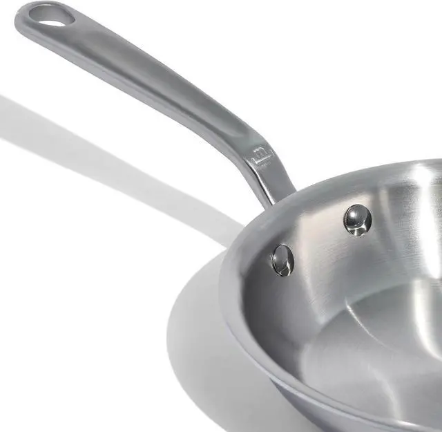 Alt view image 2 of 6 - Made In Cookware - 8-Inch Stainless Steel Frying Pan - 5 Ply Stainless Clad - Professional Cookware - Crafted in Italy - Induction Compatible