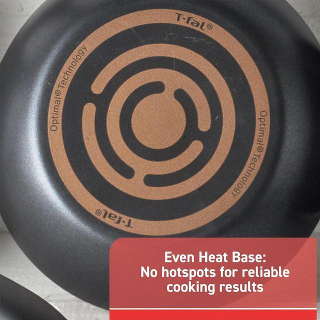 Alt view image 5 of 6 - T-fal Signature Non Stick Fry Pan Set 2 Piece: 8 and 10.5 Inch, Oven Broiler Safe 350F, Heat Indicator, Cookware Set Nonstick, Frying Pans, Skillets, Pots and Pans, Home, Dishwasher Safe, Black