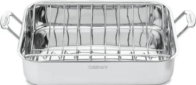 Main image of Cuisinart 16-Inch Roaster, Chef's Classic Rectangular Roaster with Rack, Stainless Steel, 7117-16URP1