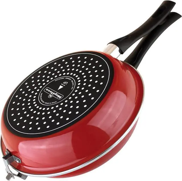 Main image of MAGEFESA ® Frittata spanish tortilla frying pan, 9.4 in, red, double layer non-stick frying pan, vitrified steel, compatible with all types of fire, including induction, Dishwasher safe, Ergonomic