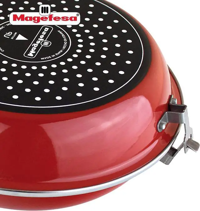 Alt view image 6 of 7 - MAGEFESA ® Frittata spanish tortilla frying pan, 9.4 in, red, double layer non-stick frying pan, vitrified steel, compatible with all types of fire, including induction, Dishwasher safe, Ergonomic
